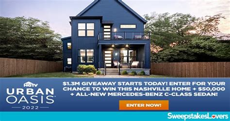 hgtv urban oasis 2022 sweepstakes.